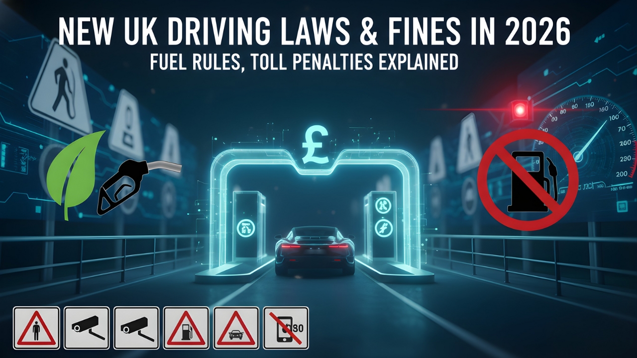 New UK Driving Laws and Fines in 2026: Fuel Rules, Toll Penalties Explained